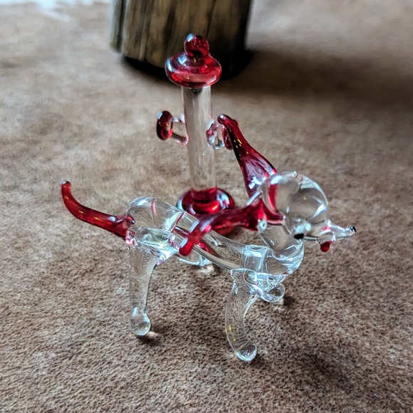 Glass Dog & Fire Hydrant With Little Green Dog - Picture 8 of 15